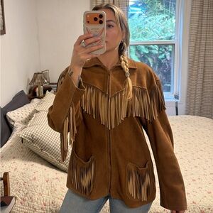 Vintage Ralph Lauren Suede Fringe Jacket